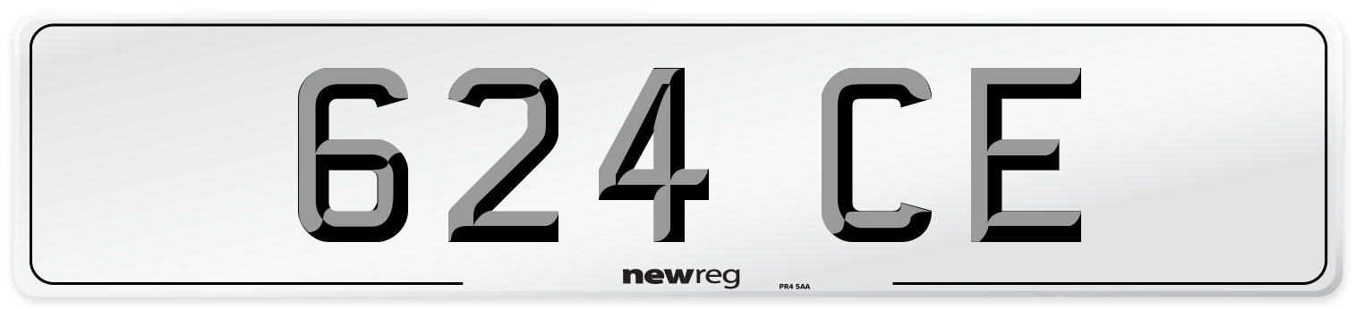 624 CE Number Plate from New Reg